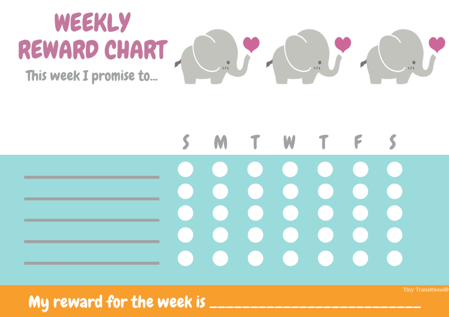 Sample of the Toddler Reward Chart