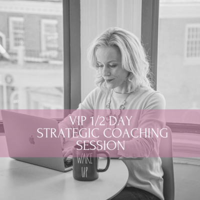 Sesión de estrategia VIP de 1/2 día con Courtney Zentz | Asesoramiento Empresarial | Pequeñas transiciones