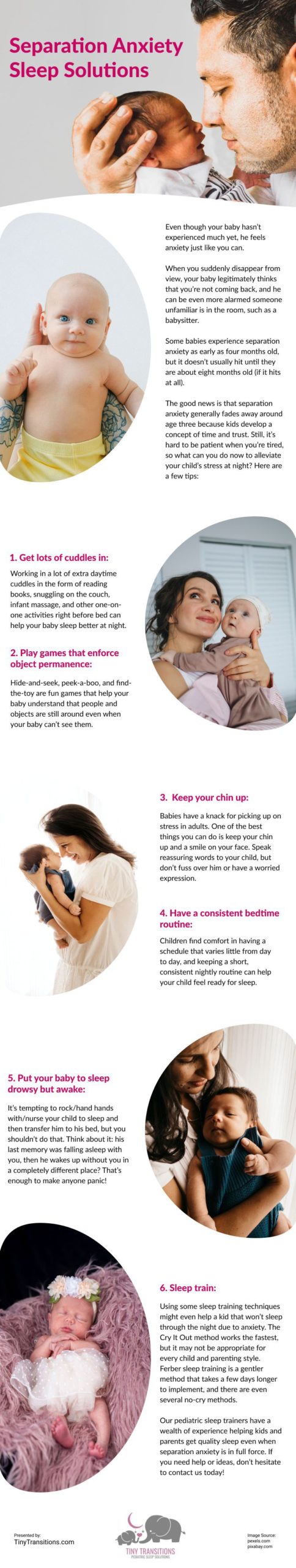 Separation Anxiety Sleep Solutions Infographic
