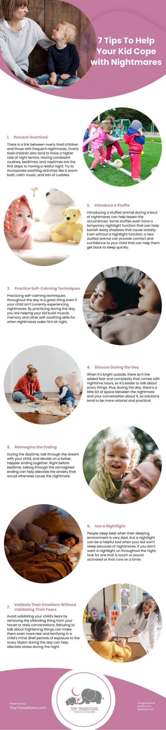 7 Tips to Help Your Kid Cope with Nightmares Infographic