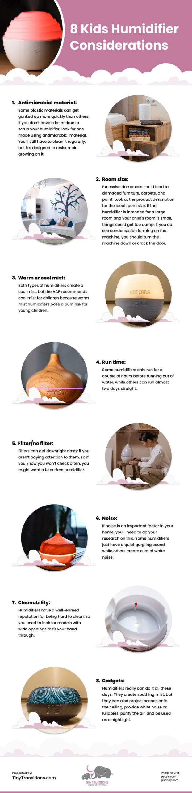 8 Kids Humidifier Considerations Infographic