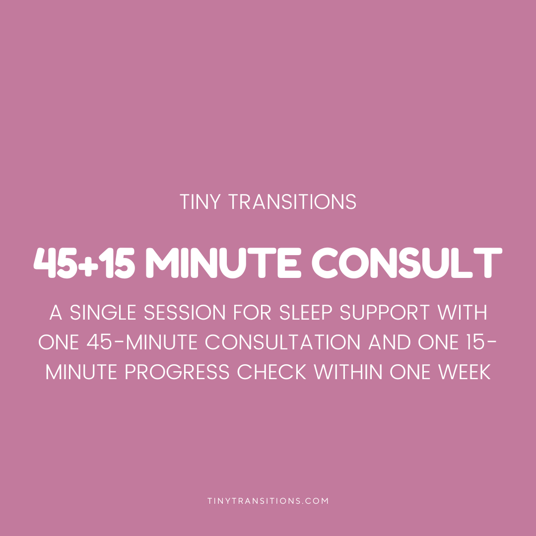 45 minute private sleep consultation with a certified Sleep Consultant